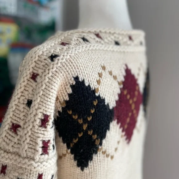 Academia Rumère Classe, 100% Wool Soft Chunky Knit From Japan Cottage Cozy - M - Picture 10 of 14